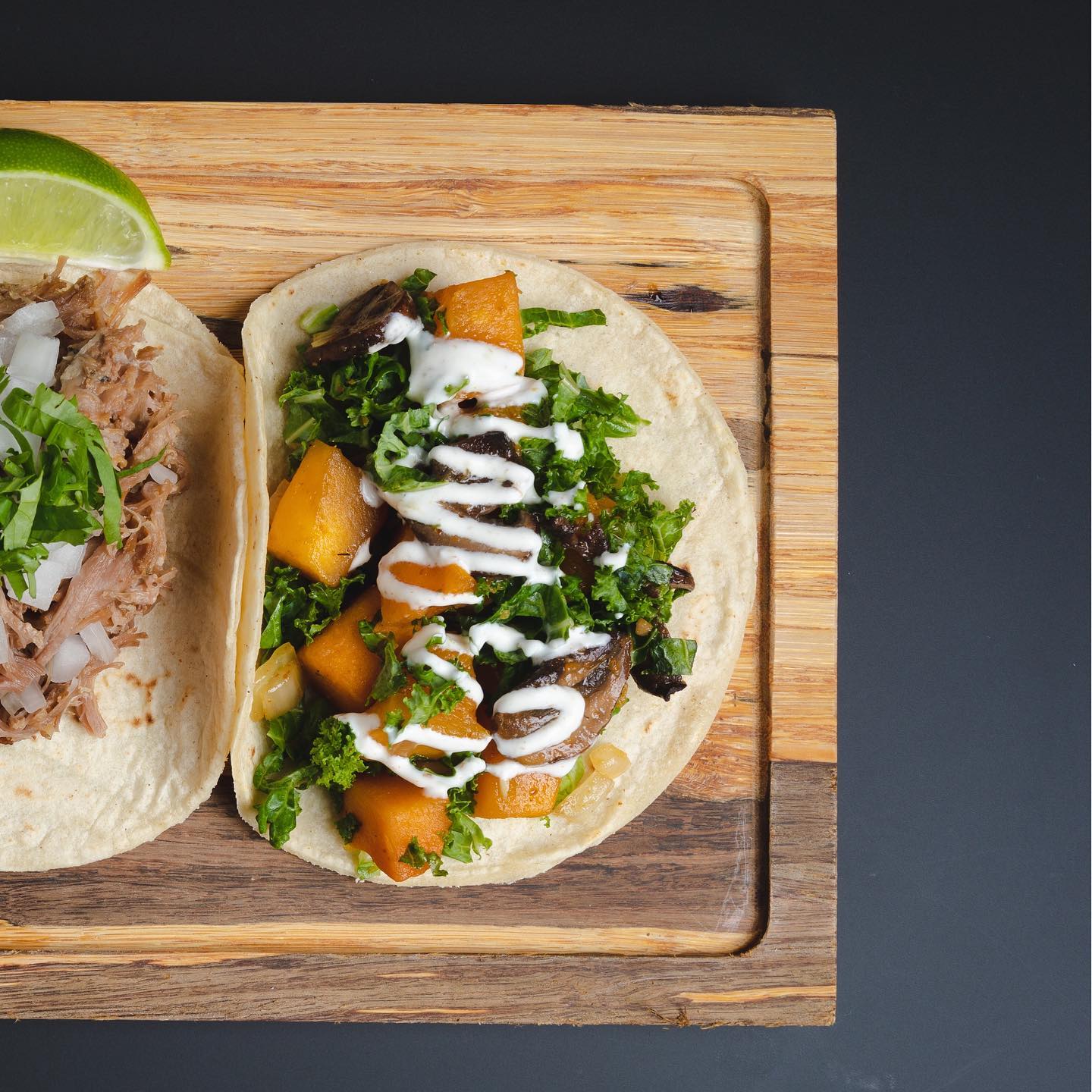 Squash + Kale Taco